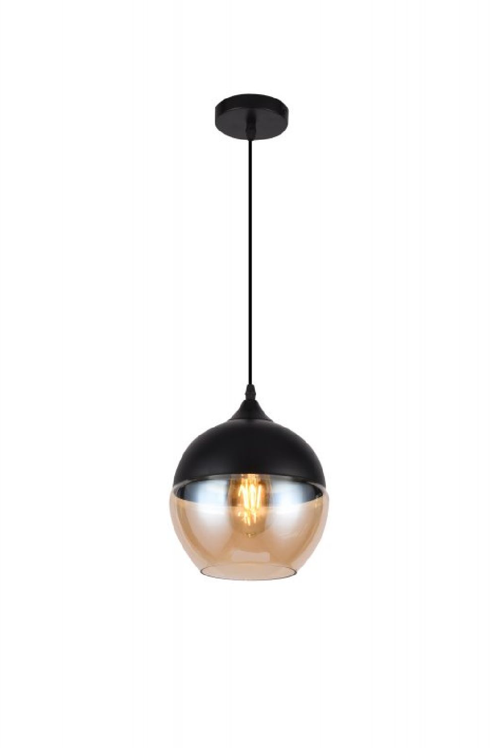 GTV Lender lámpara colgante 1x40 W negro OS-LEND-10-DEC