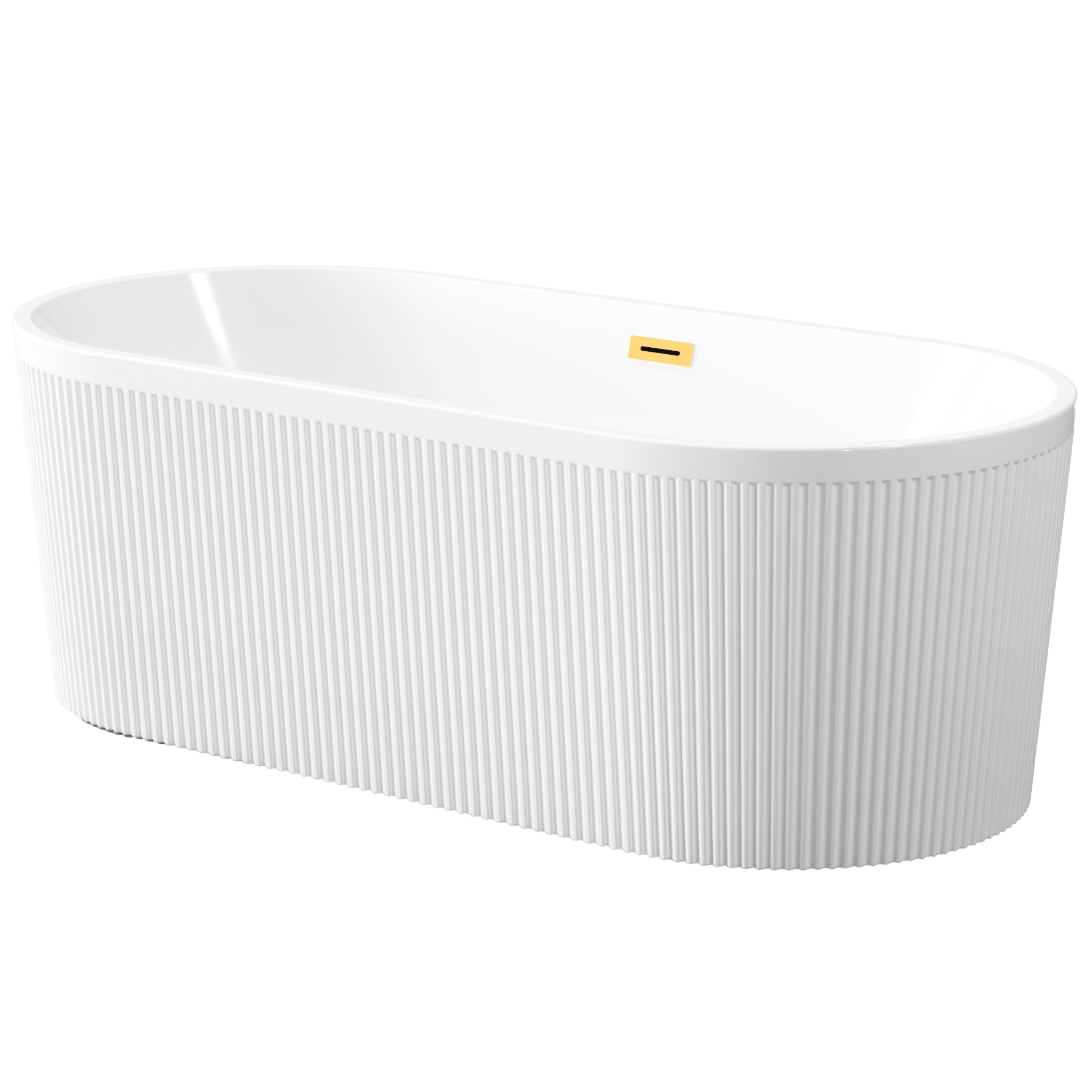 Invena Glamour bañera exenta 170x80 cm oval blanco AN-01-190