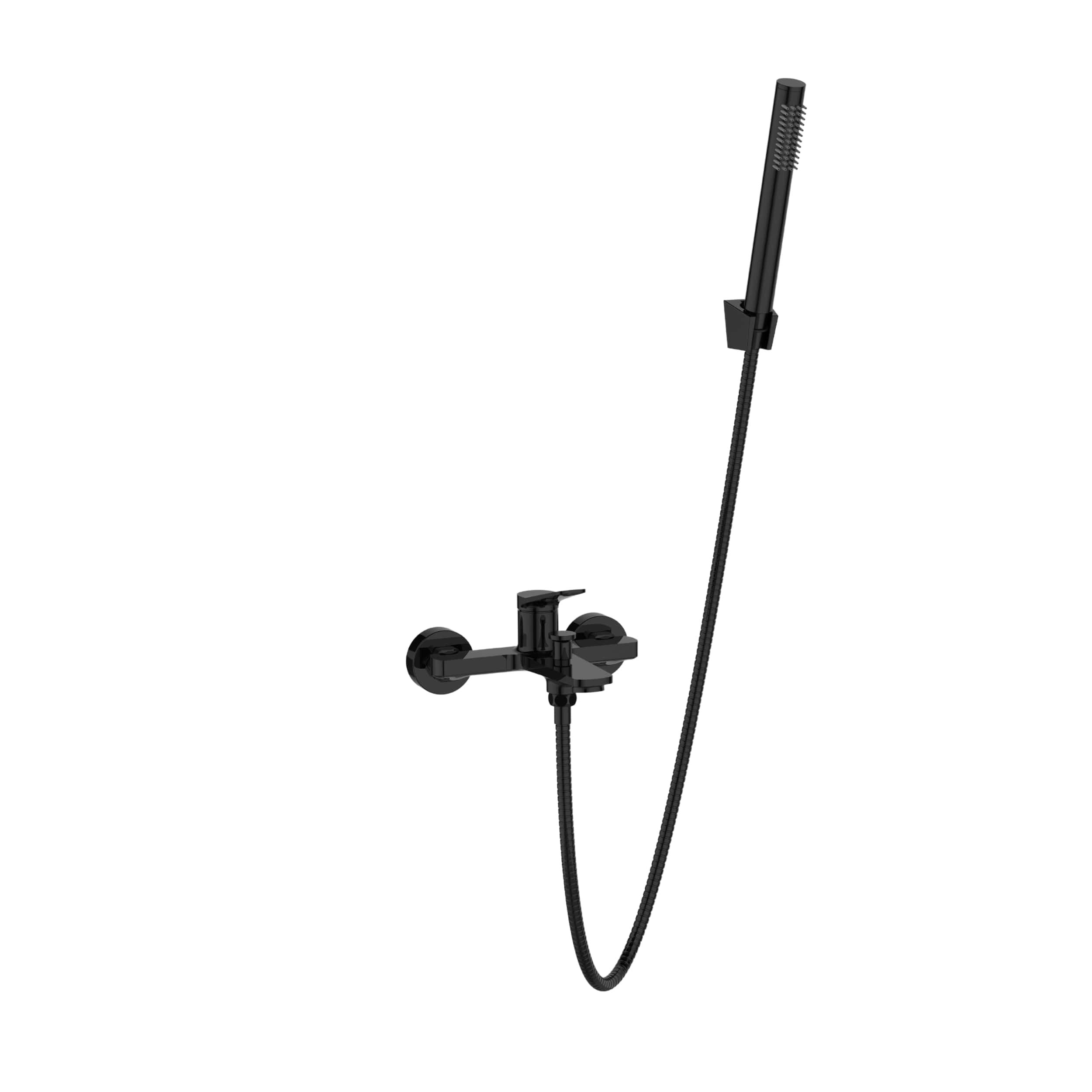 Invena Alonia grifo de bañera y ducha a pared negro BW-70-004-V