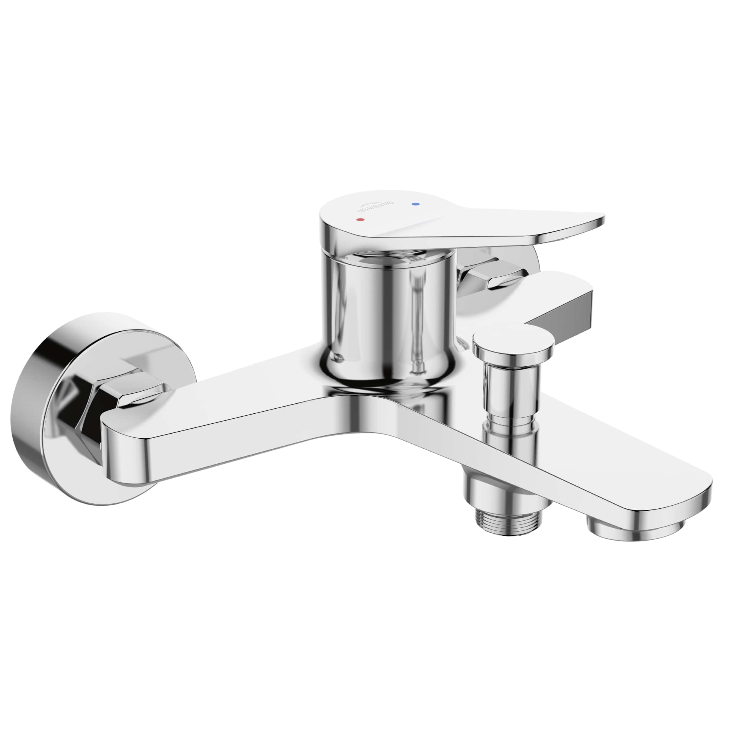 Invena Alonia grifo de bañera y ducha a pared cromo BW-70-001