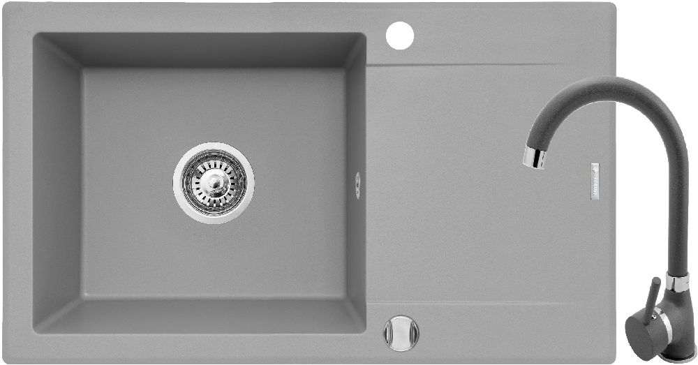 Pyramis Korfu fregadero con grifo gris/ 070061301BN