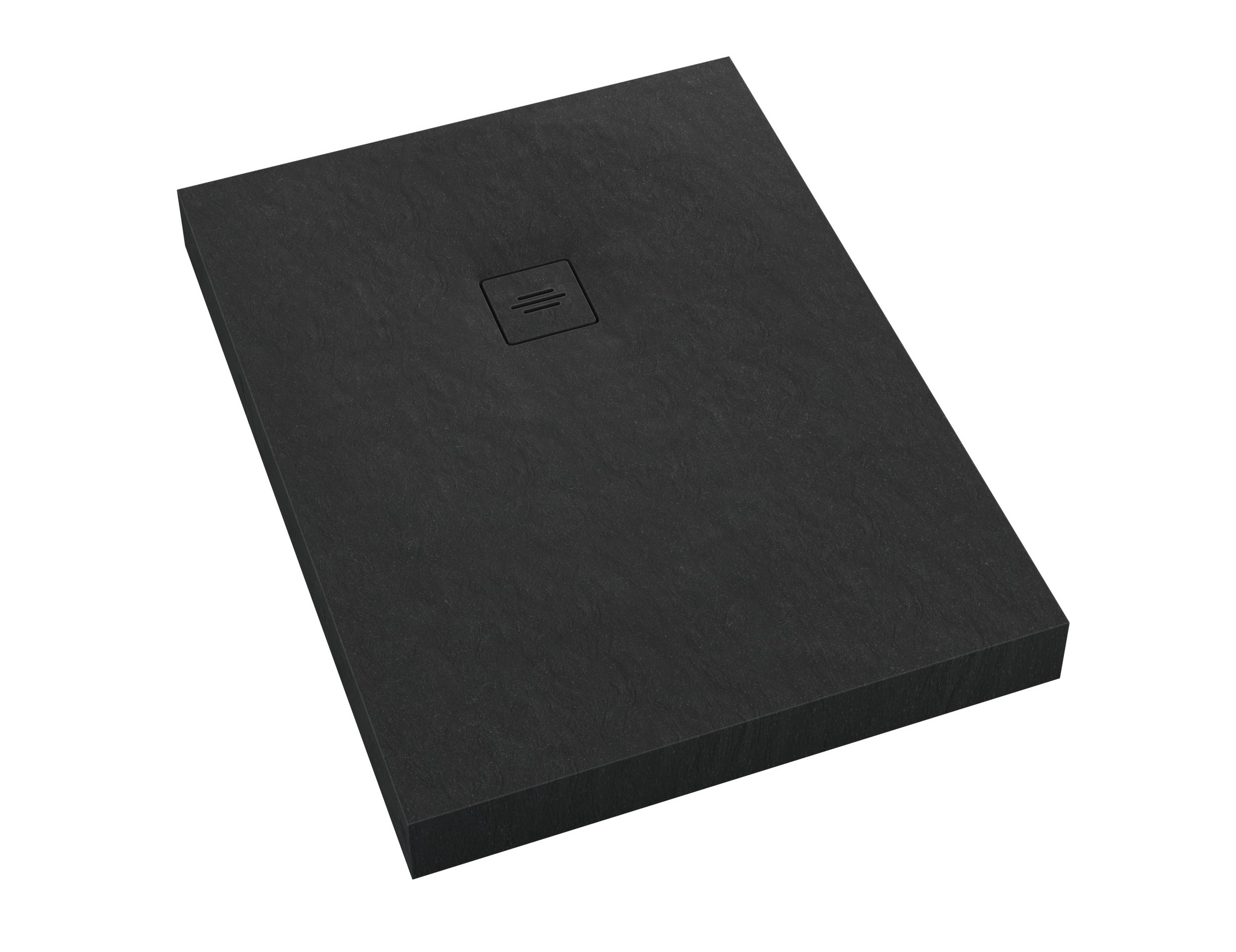 Schedline Nonlimits Black Stone plato de ducha rectangular + rejilla 90x70 cm negro 3ST.N1P-7090/C/ST-M1/C/ST