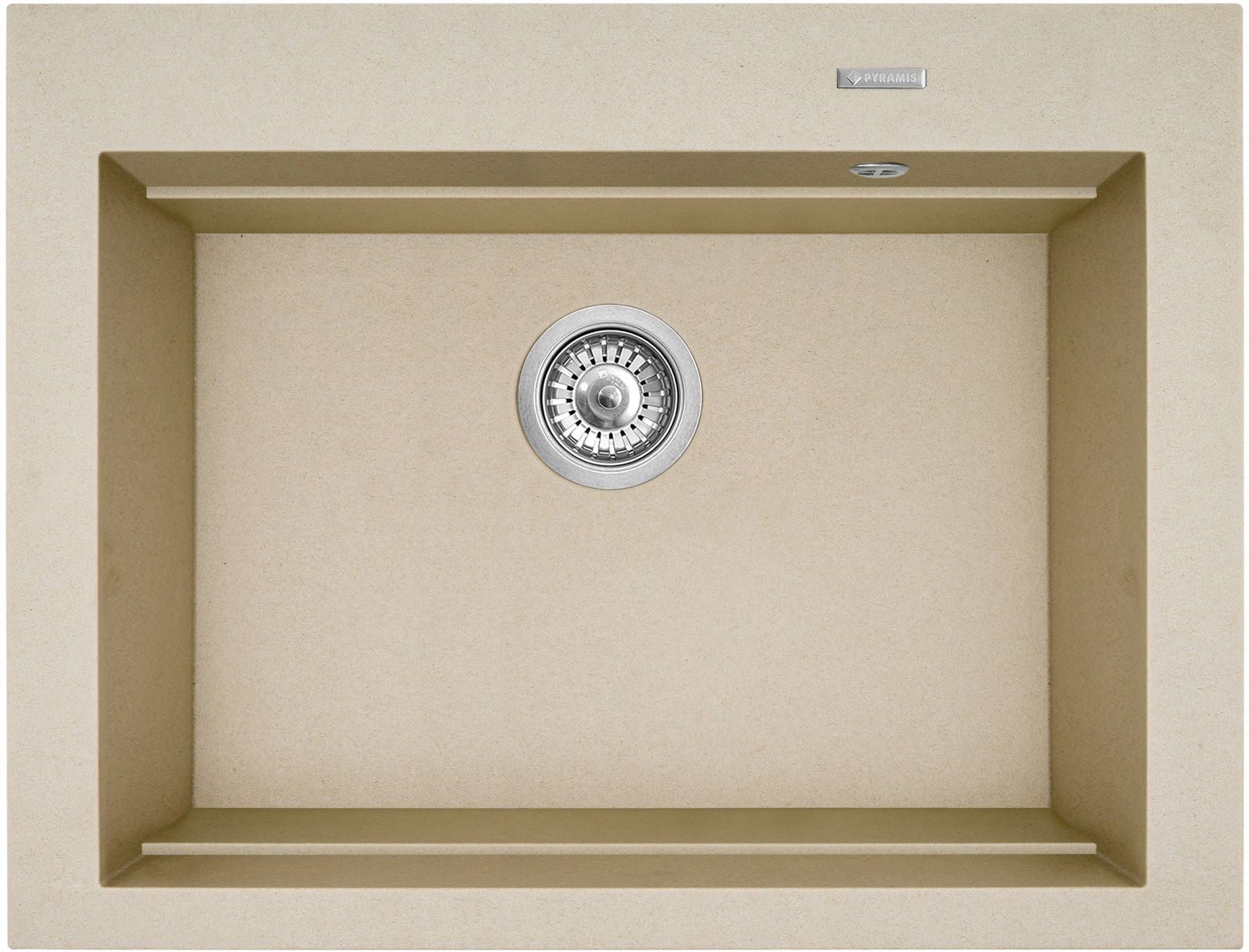 Pyramis Siros fregadero de granito 67x51.5 cm beige 070094101