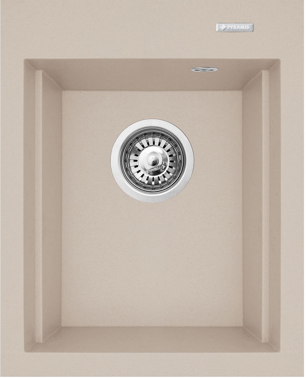 Pyramis Siros fregadero de granito 48x39 cm beige 070180212