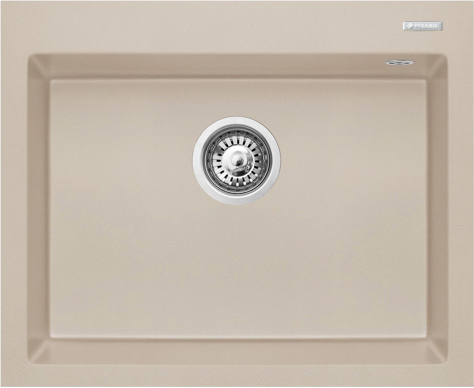 Pyramis Istros fregadero de granito 61x50 cm beige 070187012