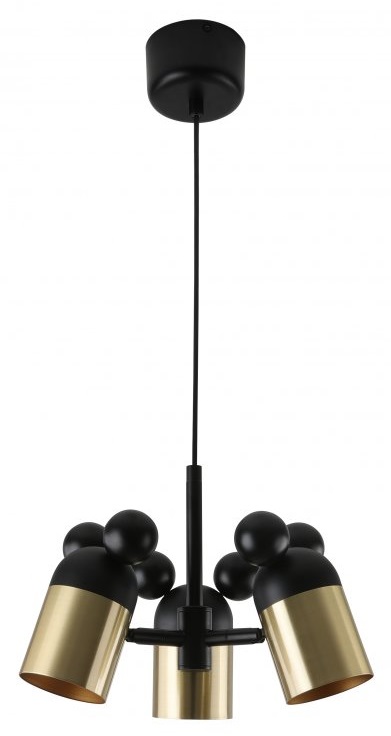 GTV Mouse lámpara colgante 3x25 W negro-oro OS-MOUS-11-DEC