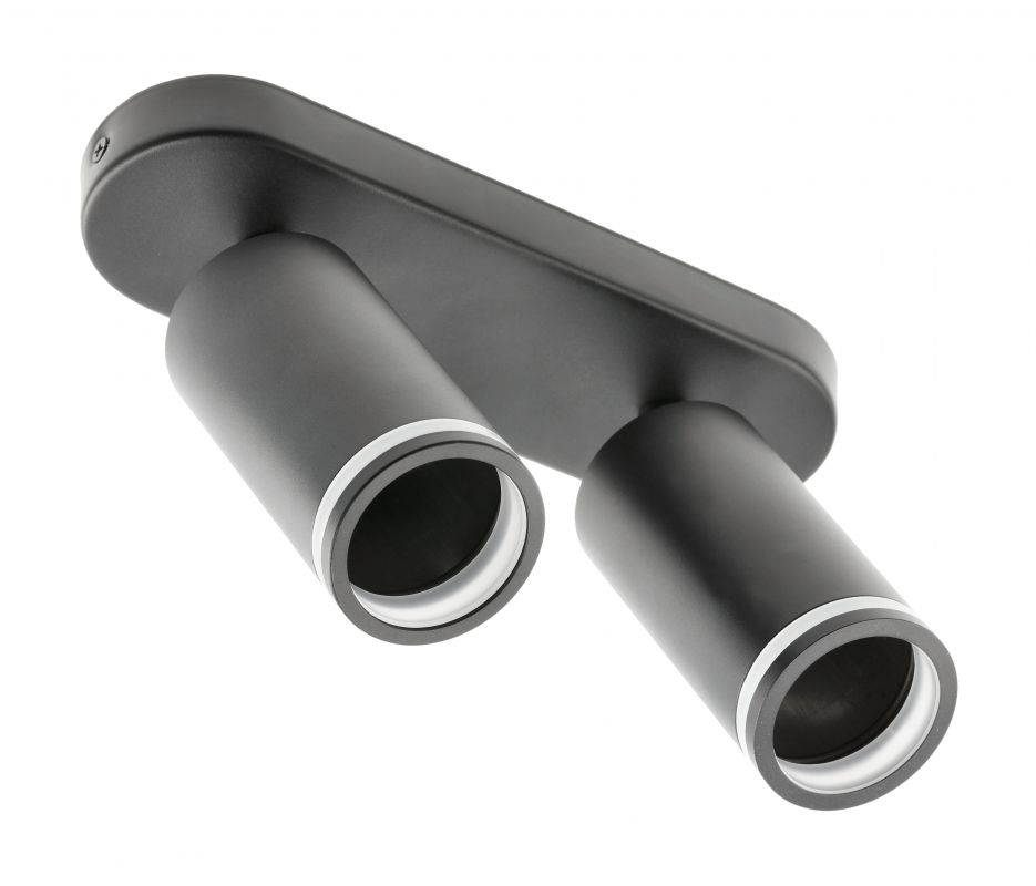 GTV Solis lámpara de techo 2x50 W negro OS-SOL-2GU10-10