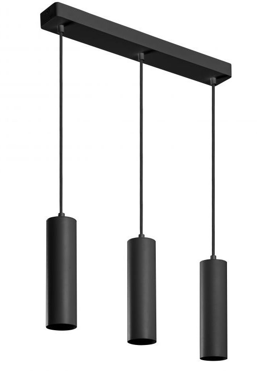 GTV Tresos lámpara colgante 3x20 W negro OS-TRESD320W-00