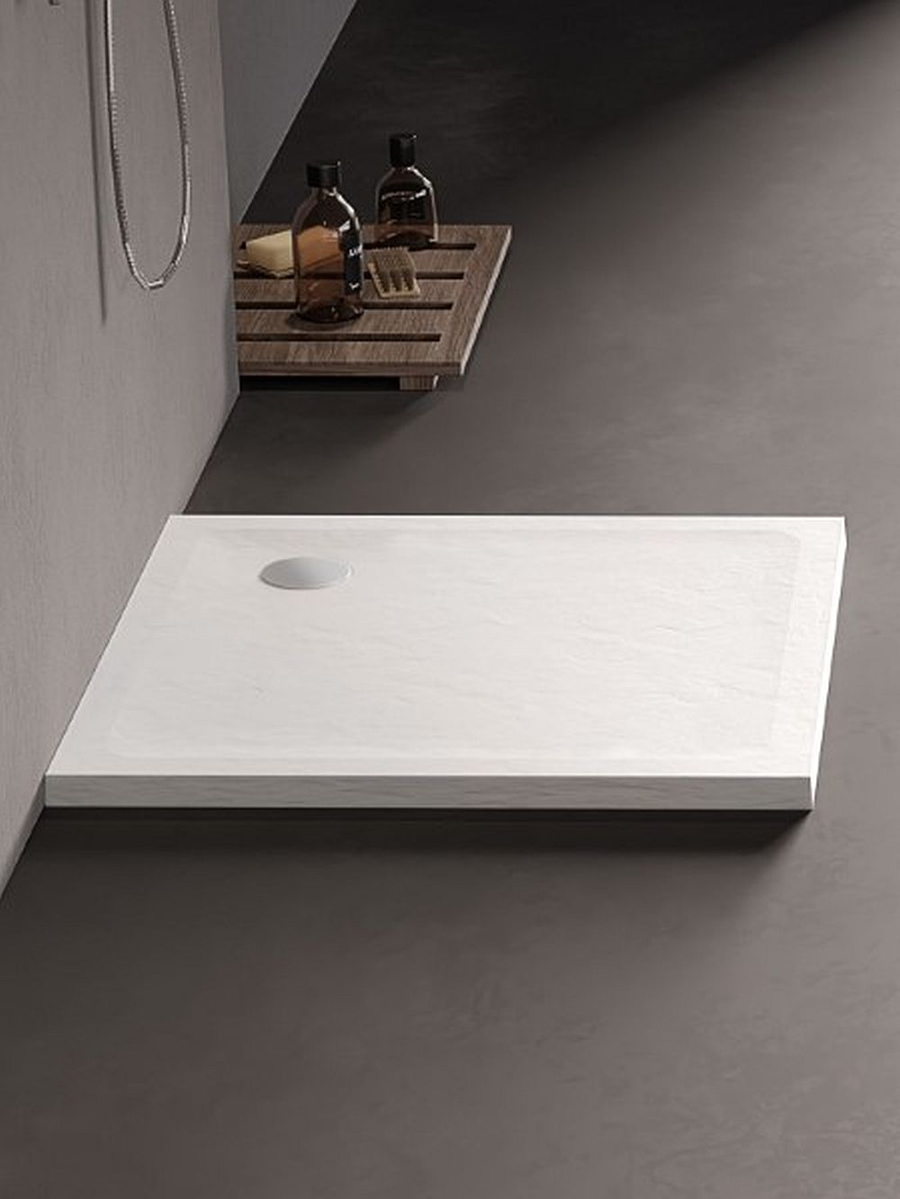 New Trendy Mild Stone plato de ducha cuadrado 100x100 cm blanco B-0543