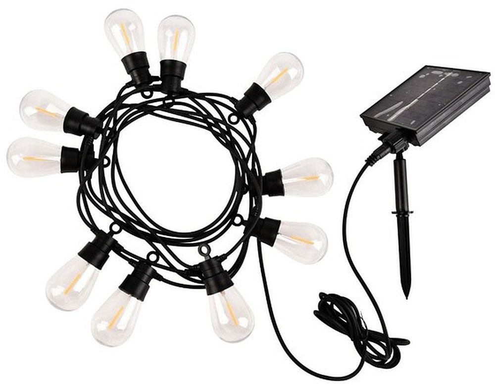 Rabalux Zirc guirnalda exterior x3.6 W negro 77165