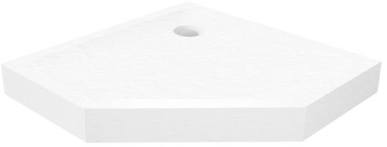 New Trendy Mild Stone plato de ducha pentagonal 80x80 cm blanco B-0518