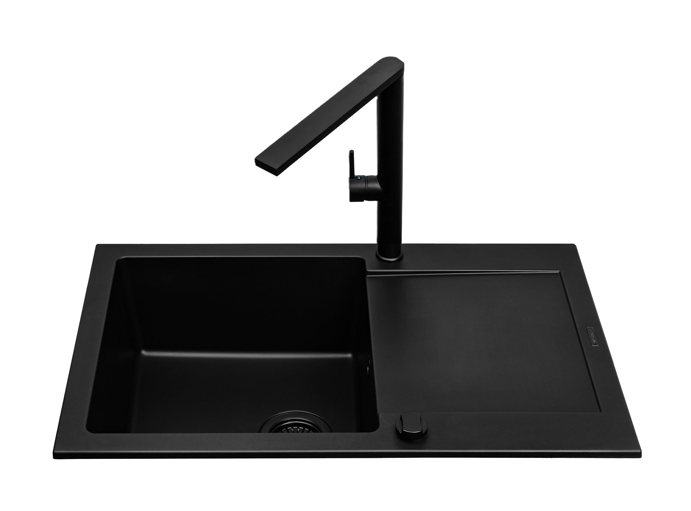 Pyramis Mido fregadero con grifo negro/negro 070176502BT