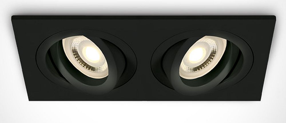One Light Glafira lámpara empotrada 2x10 W negro 51205ABG/B