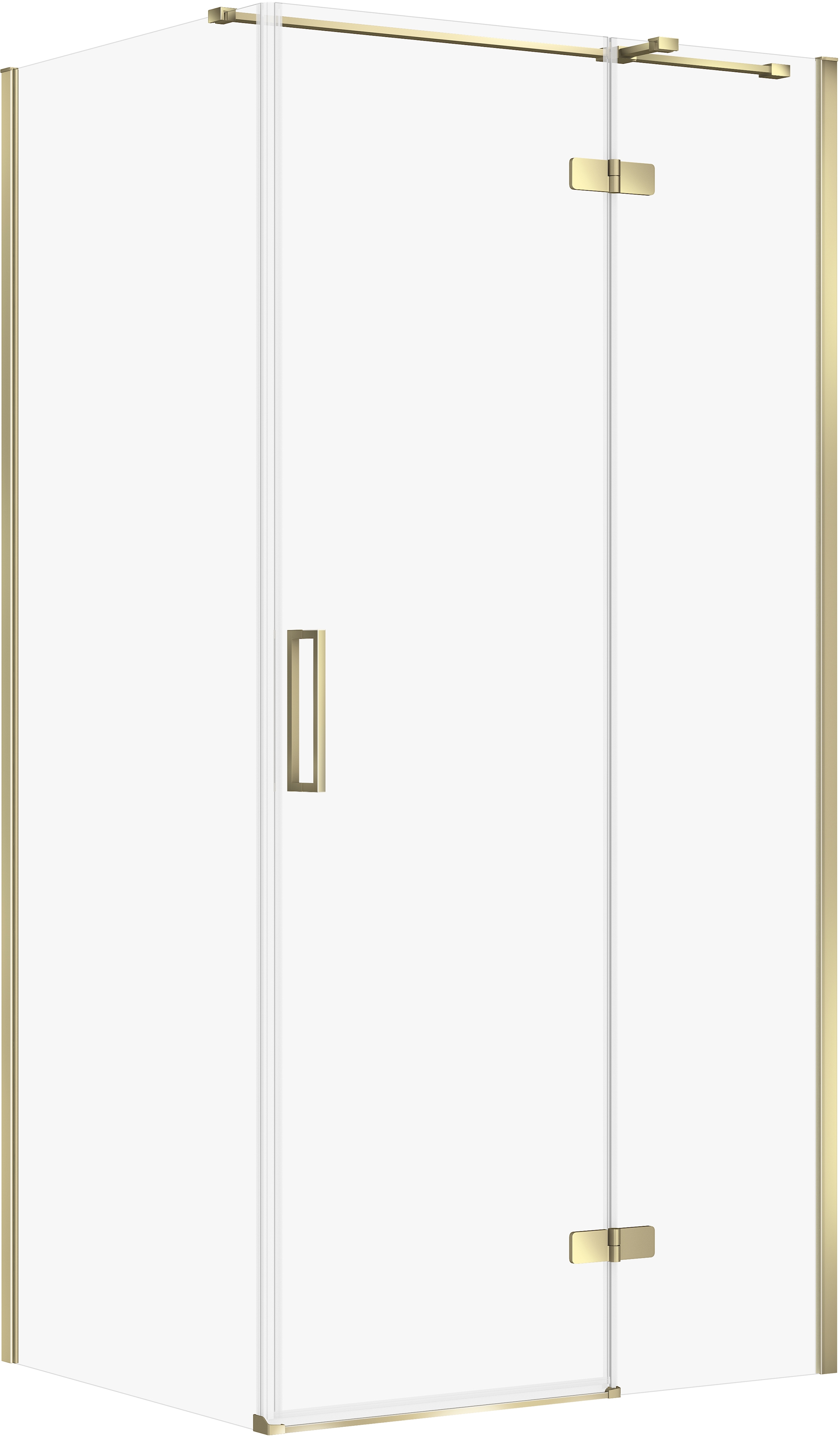 Cersanit City kabina prysznicowa 100x80 cm prostokątna prawa złoty połysk/szkło przezroczyste S584-098