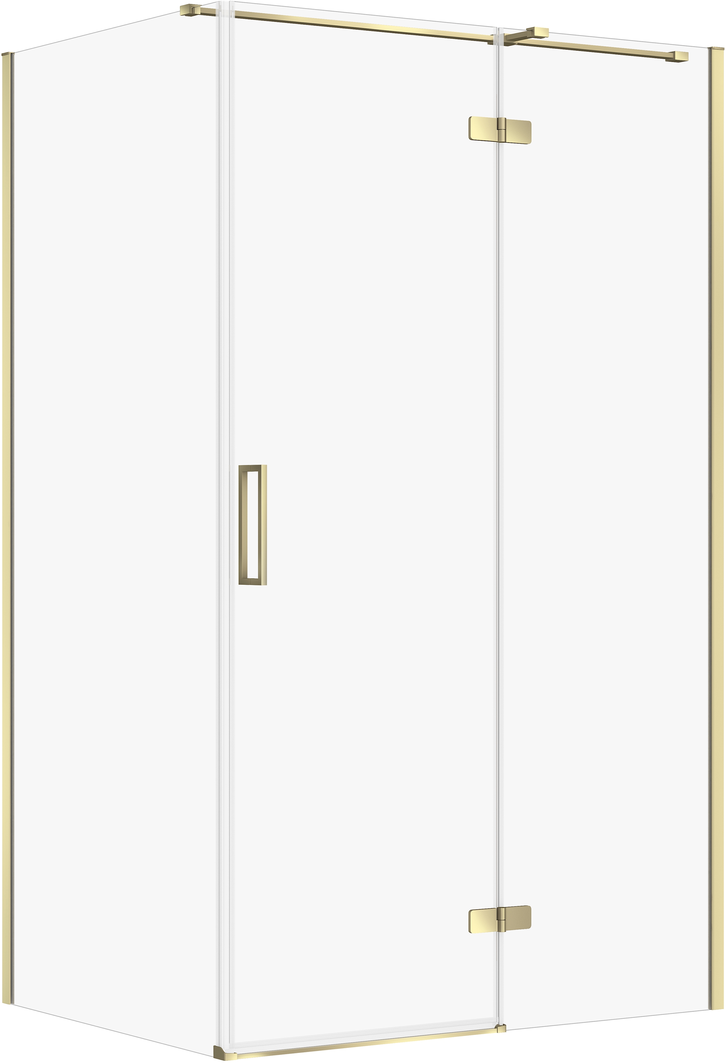 Cersanit City kabina prysznicowa 120x90 cm prostokątna prawa złoty połysk/szkło przezroczyste S584-092