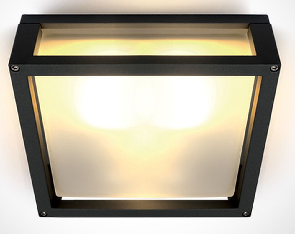 One Light Psofida S plafón exterior 2x12 W negro 67420B/B