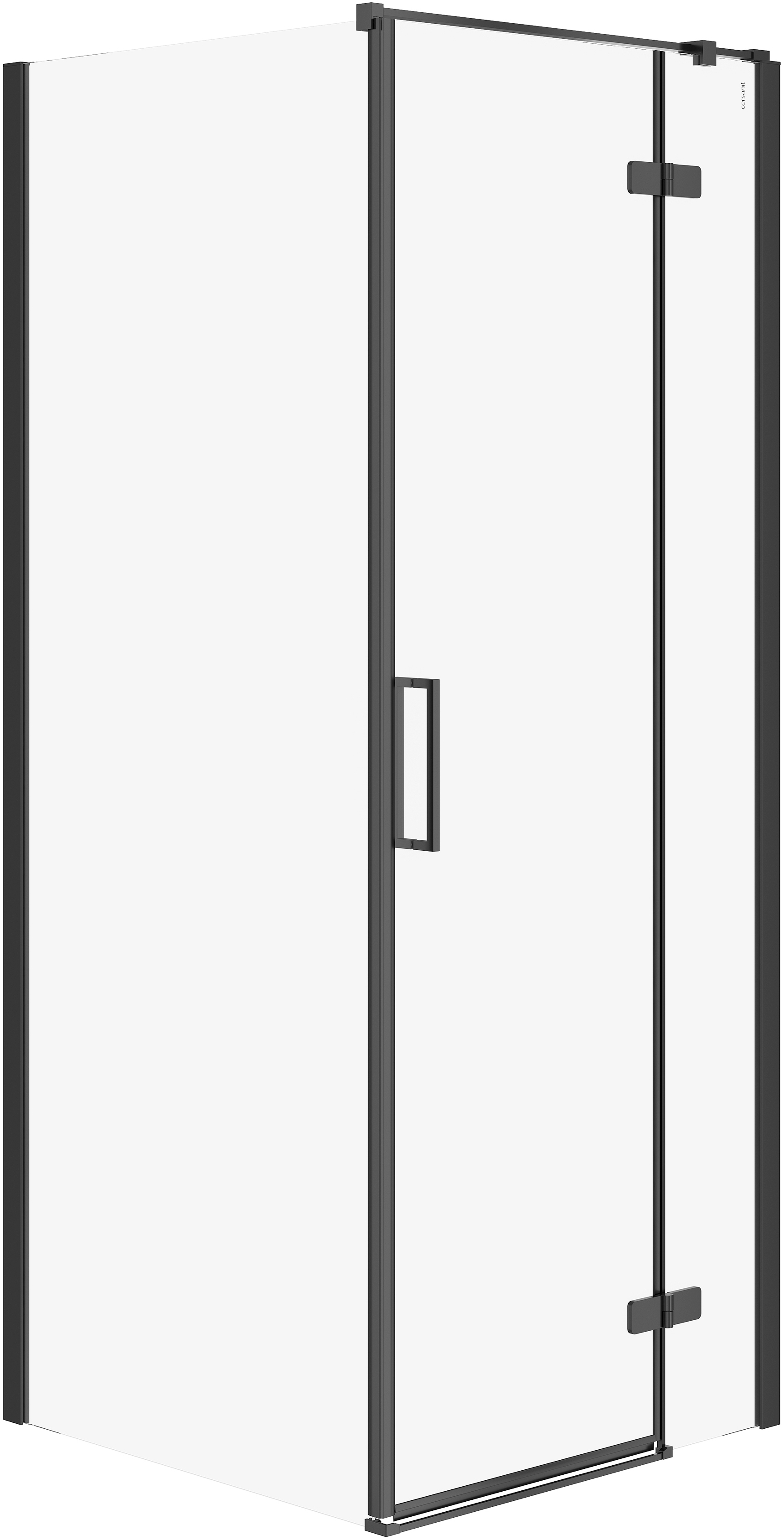 Cersanit City kabina prysznicowa 80x80 cm kwadratowa prawa czarny mat/szkło przezroczyste S584-107