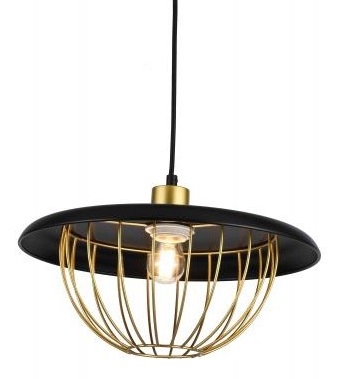 GTV Tulip lámpara colgante 1x40 W negro-oro OS-TULI-11-DEC