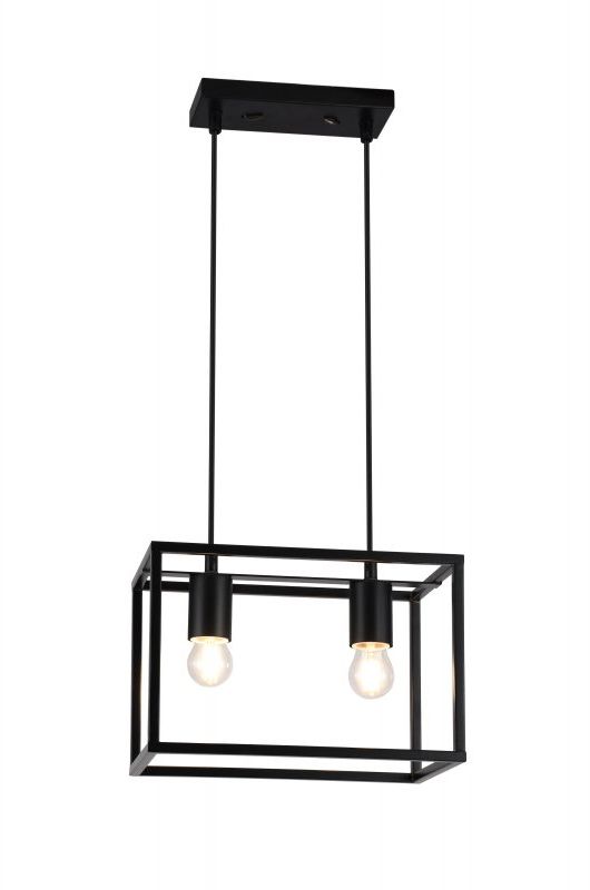 GTV Diu lámpara colgante 2x40 W negro OS-DIU2-10-DEC