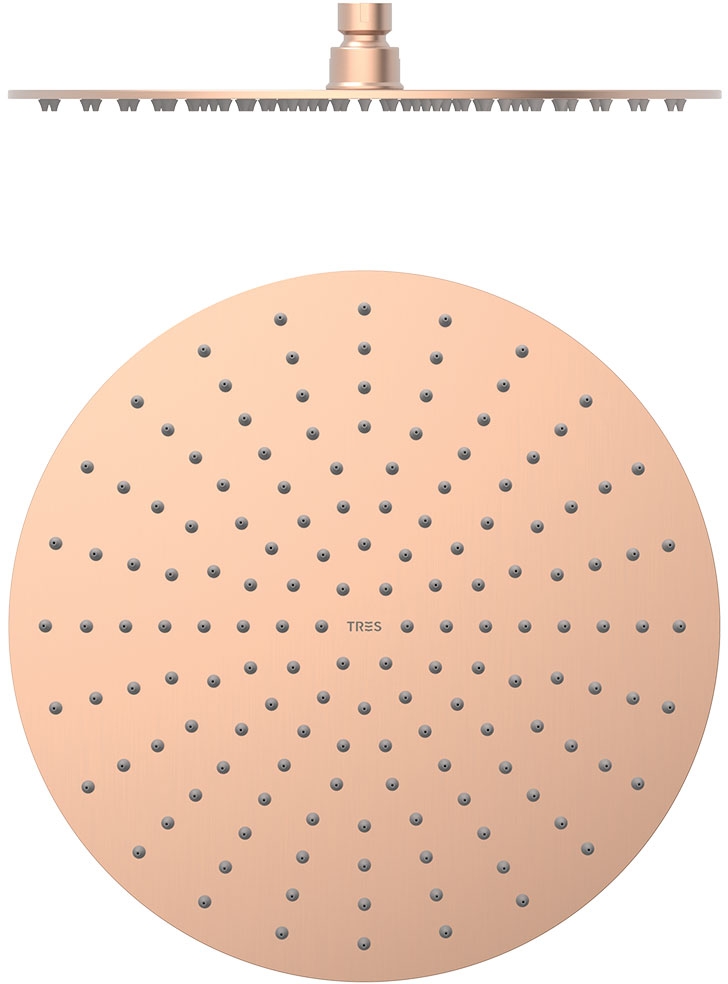 Tres ducha con efecto lluvia 30x30 cm circular oro 134315010OPM
