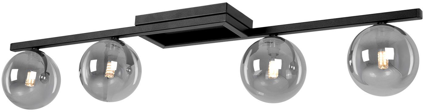 Kaja Paxi lámpara de techo 4x10 W negro-grafito K-5465