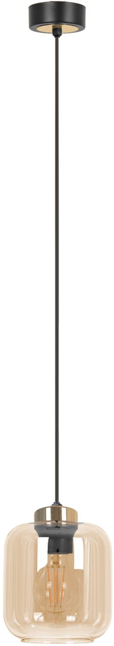 Kaja Iga lámpara colgante 1x15 W negro-oro-ámbar K-5510
