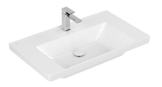 Villeroy & Boch Subway 3.0 lavabo 80x47 cm rectangular clásico-para mueble blanco 4A708101