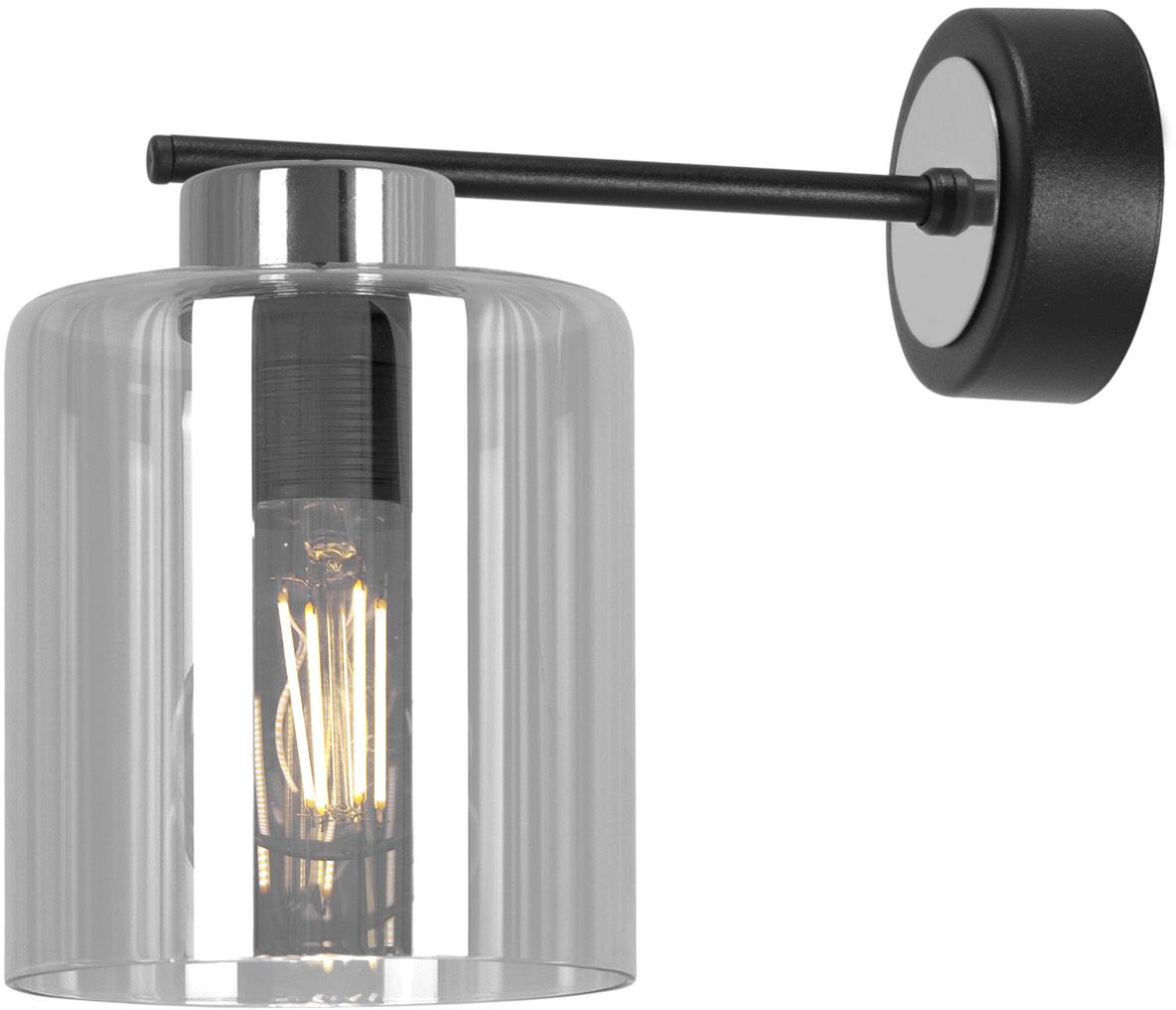 Kaja Luna lámpara de pared 1x15 W negro-plata-grafito K-5528