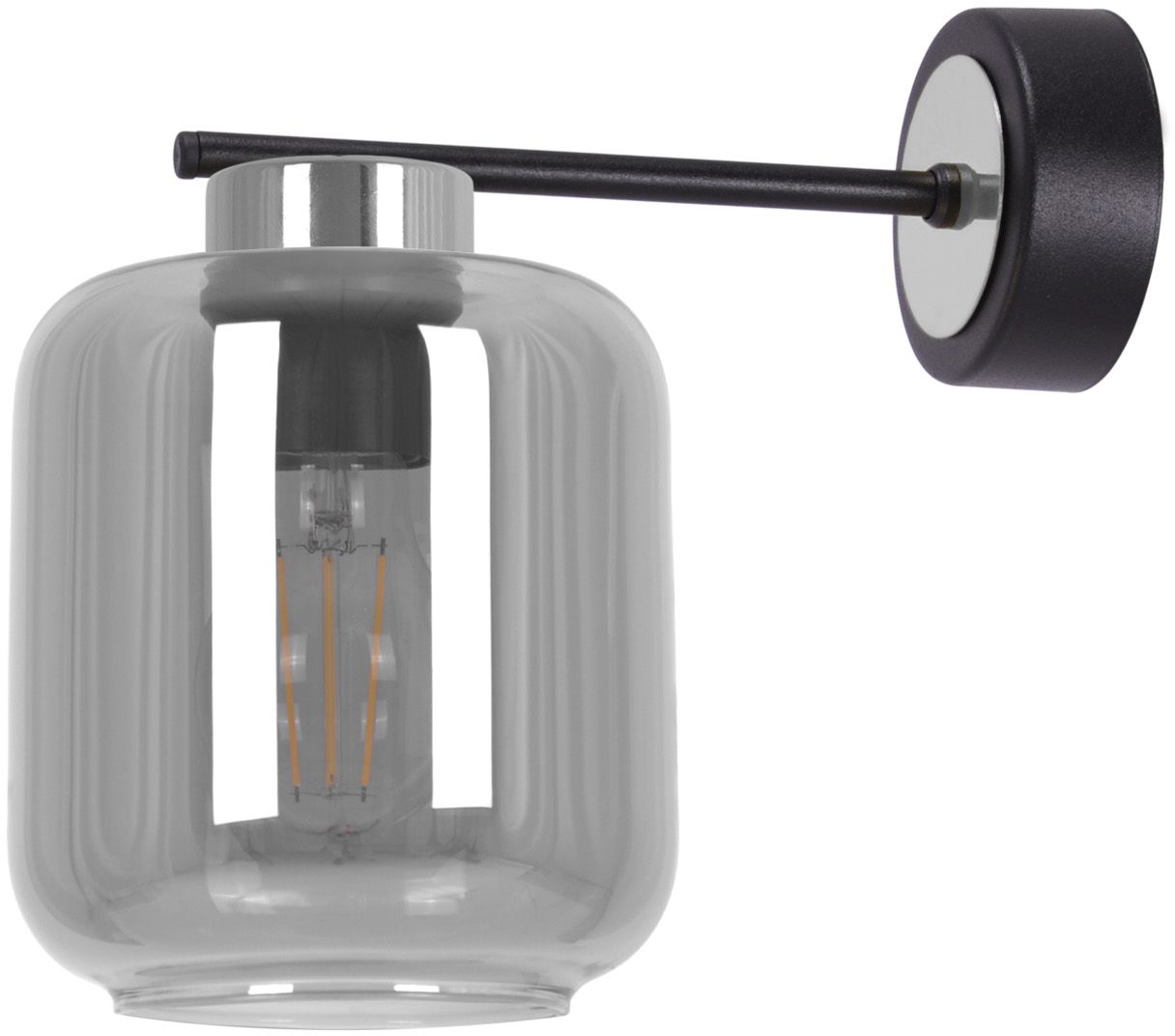 Kaja Piega lámpara de pared 1x15 W negro-plata-grafito K-5518