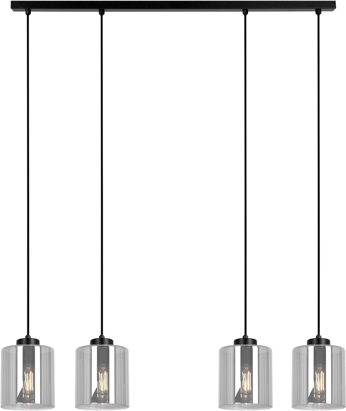 Kaja Miri lámpara colgante 4x15 W negro-grafito K-5576