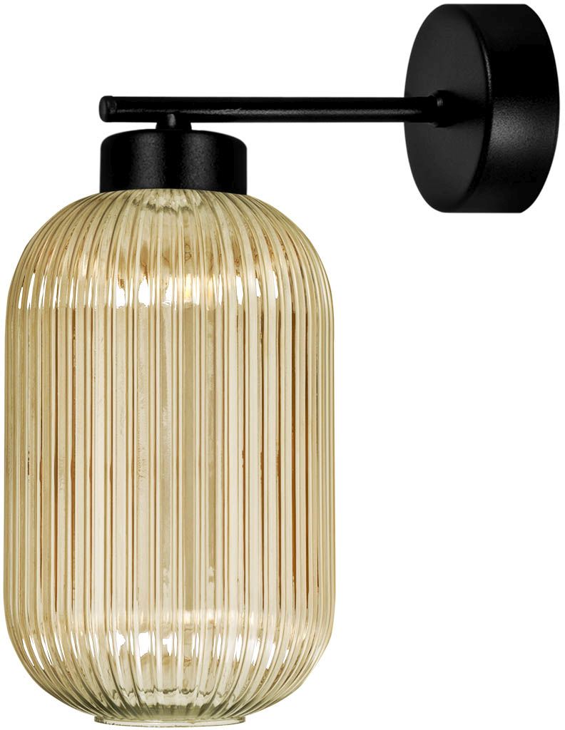 Kaja Fadiga lámpara de pared 1x15 W negro-ámbar K-5747