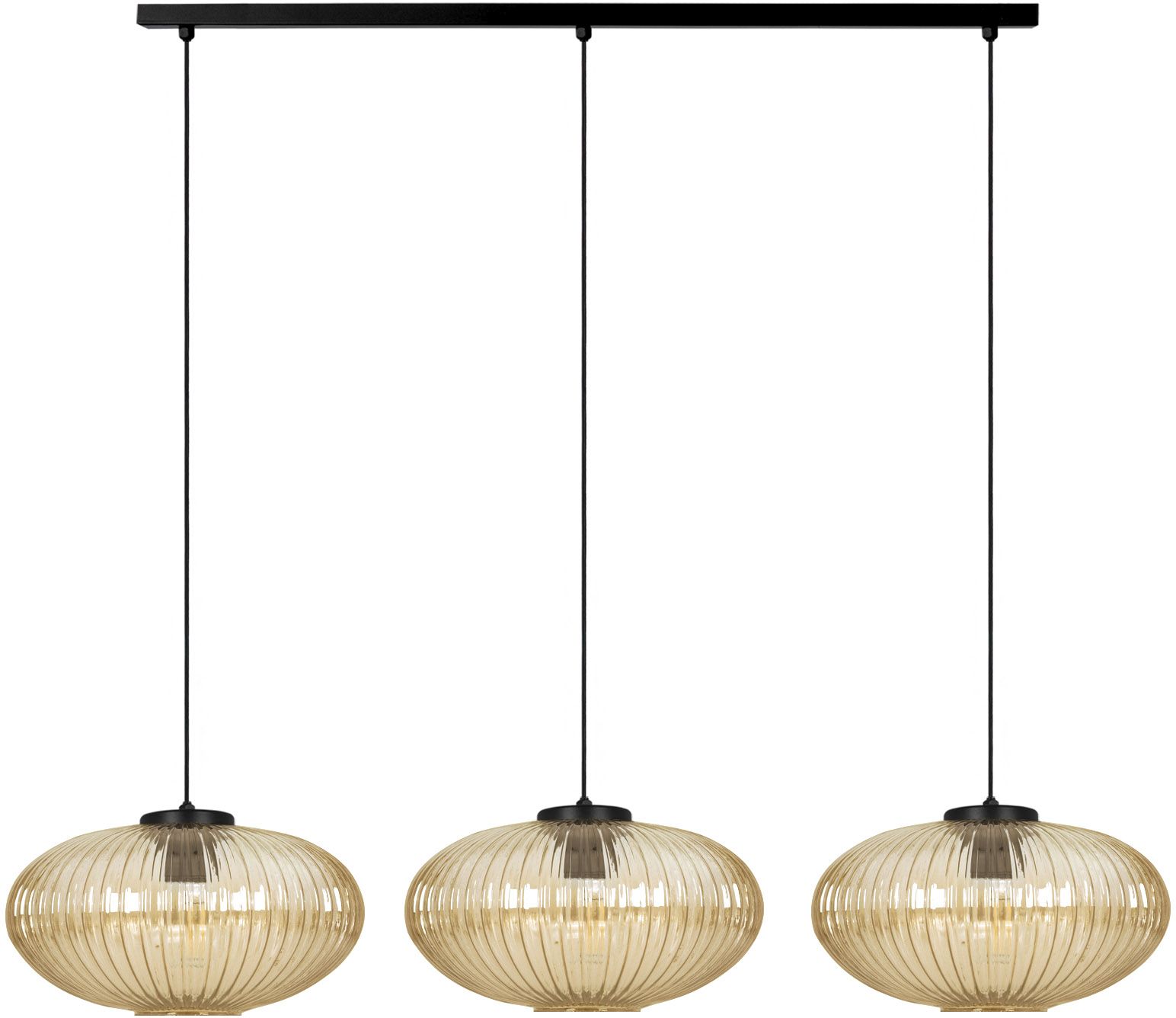 Kaja Drop lámpara colgante 3x15 W negro-ámbar K-5675