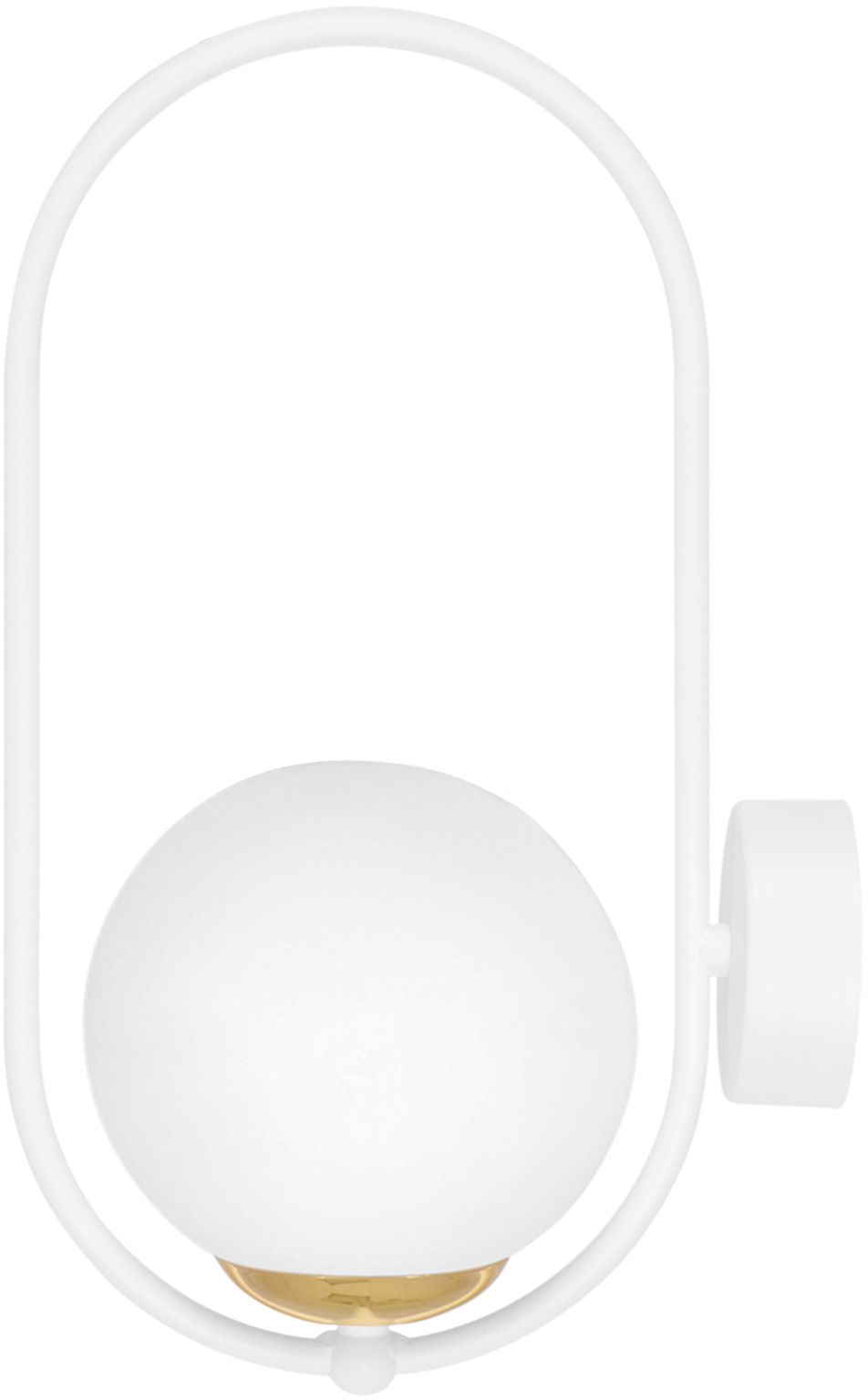 Kaja Malta lámpara de pared 1x10 W blanco-oro K-5472