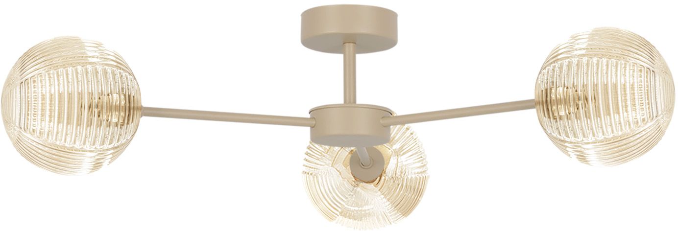 Kaja Jukon lámpara de techo 3x10 W ámbar-beige K-5713