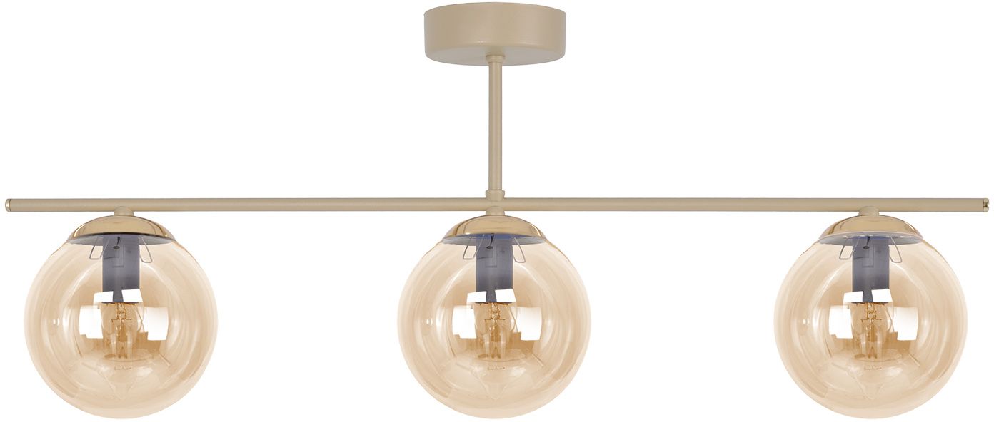 Kaja Felix lámpara de techo 3x10 W ámbar-beige K-5782