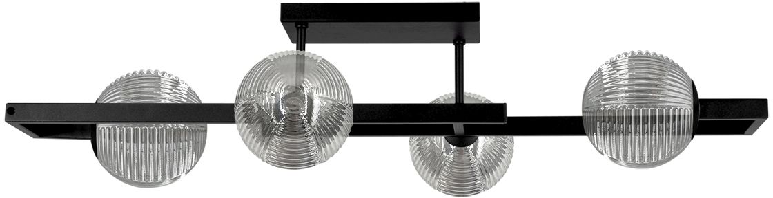 Kaja Tores lámpara de techo 4x10 W negro-grafito K-5771