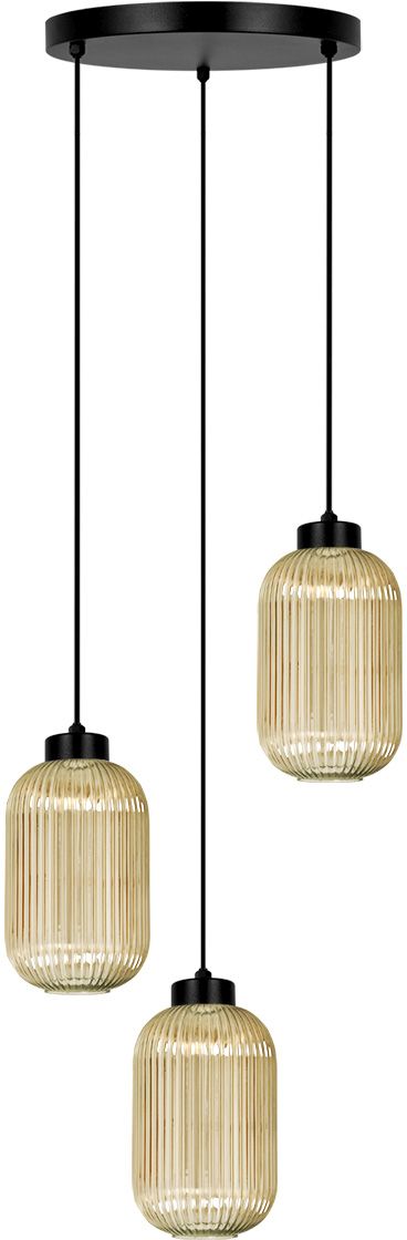 Kaja Fadiga lámpara colgante 3x15 W negro-ámbar K-5745