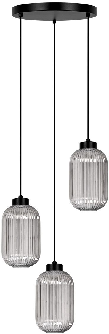 Kaja Silva lámpara colgante 3x15 W negro-grafito K-5755