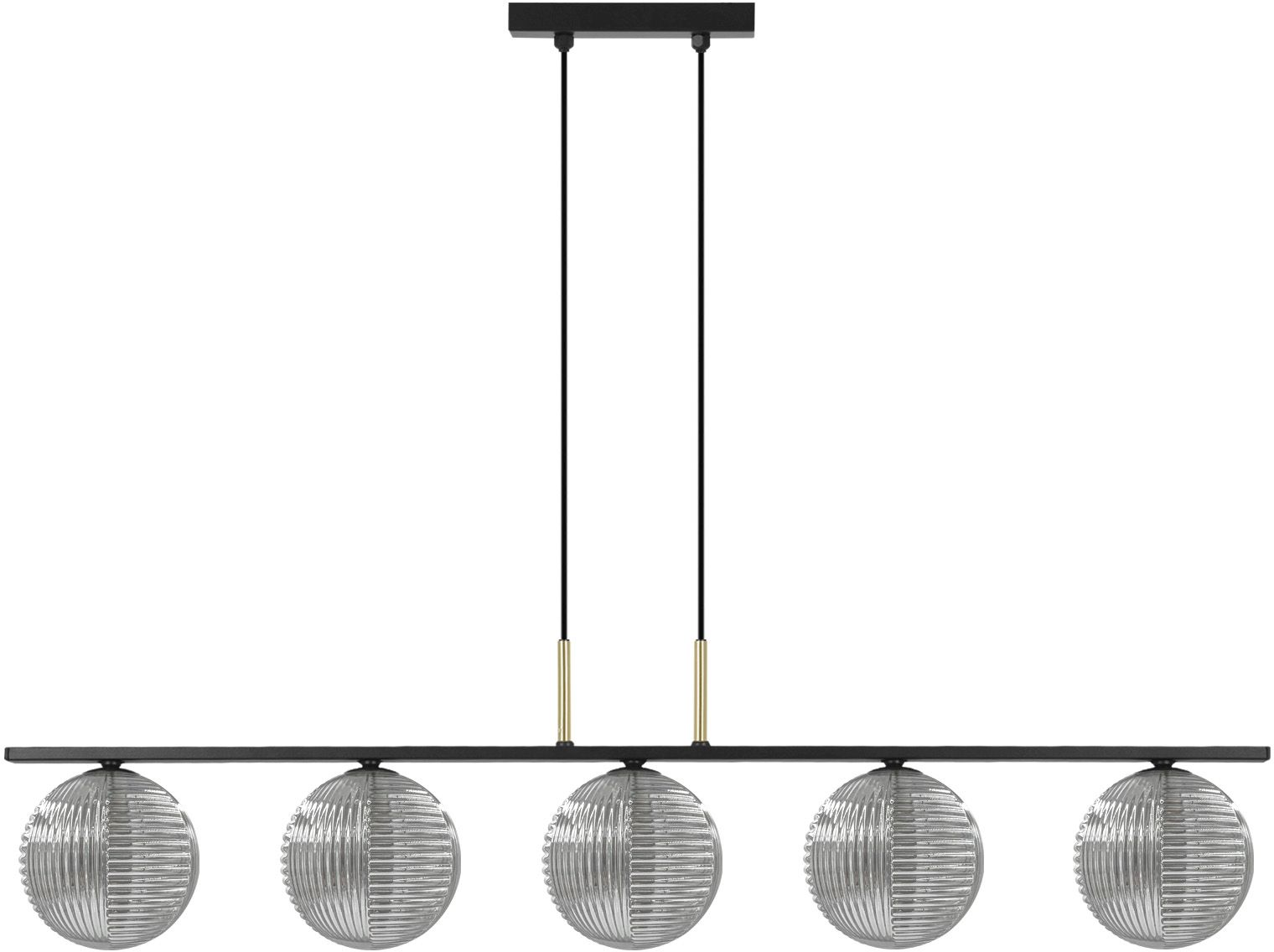 Kaja Fado lámpara colgante 5x10 W negro-oro-grafito K-5693