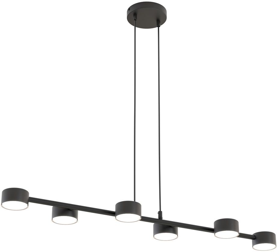 Emibig Megara lámpara colgante 6x12 W negro 1439/6