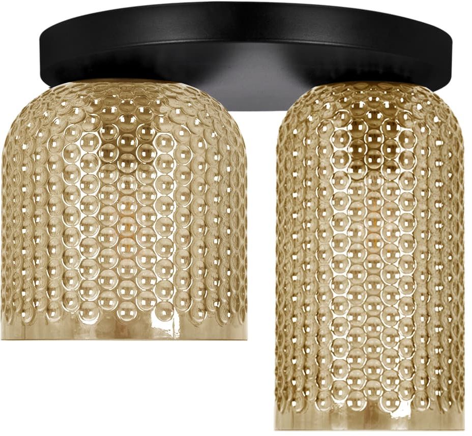 Kaja Capri lámpara de techo 2x15 W negro-ámbar K-5624