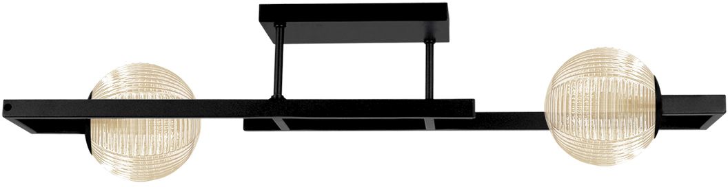 Kaja Emir lámpara de techo 2x10 W negro-ámbar K-5765