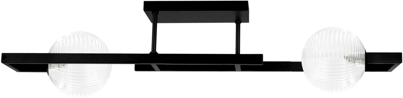 Kaja Parma lámpara de techo 2x10 W negro-transparente K-5760