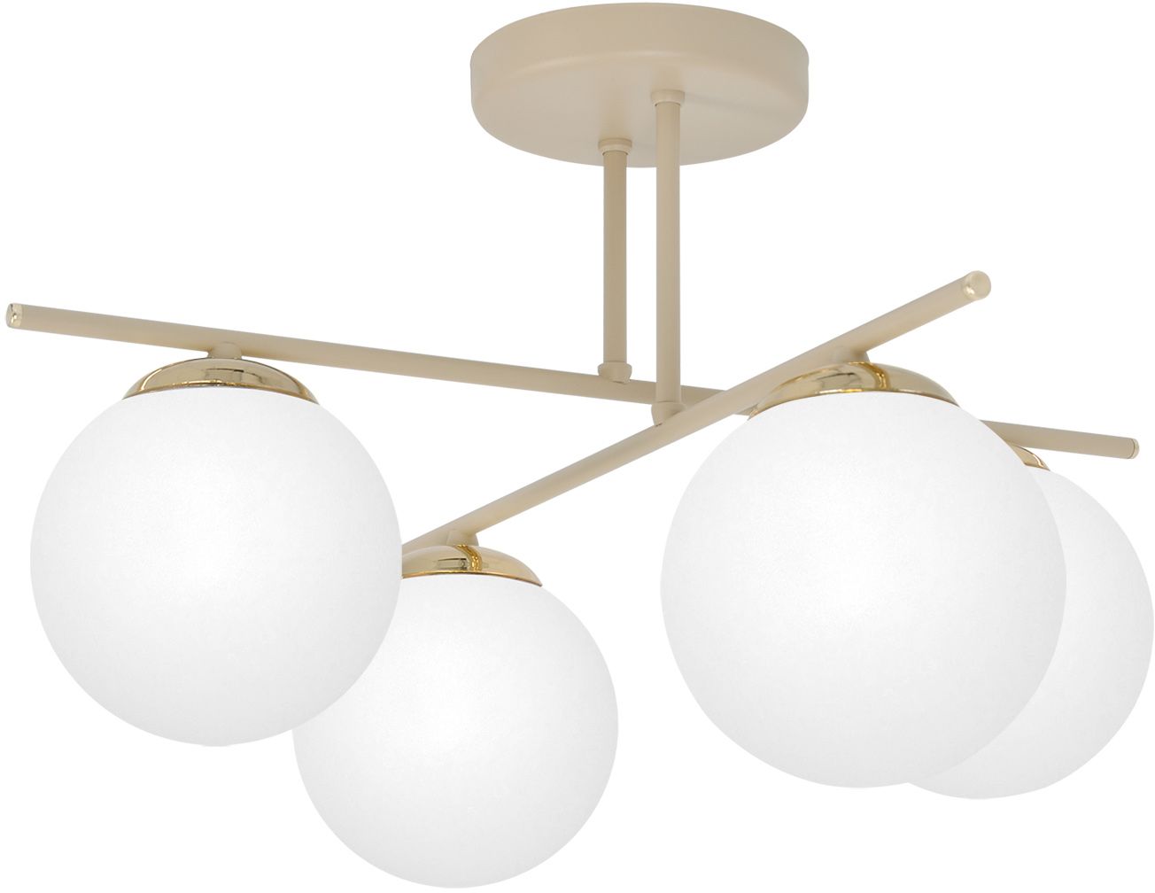 Kaja Savia lámpara de techo 4x10 W blanco-oro-beige K-5793
