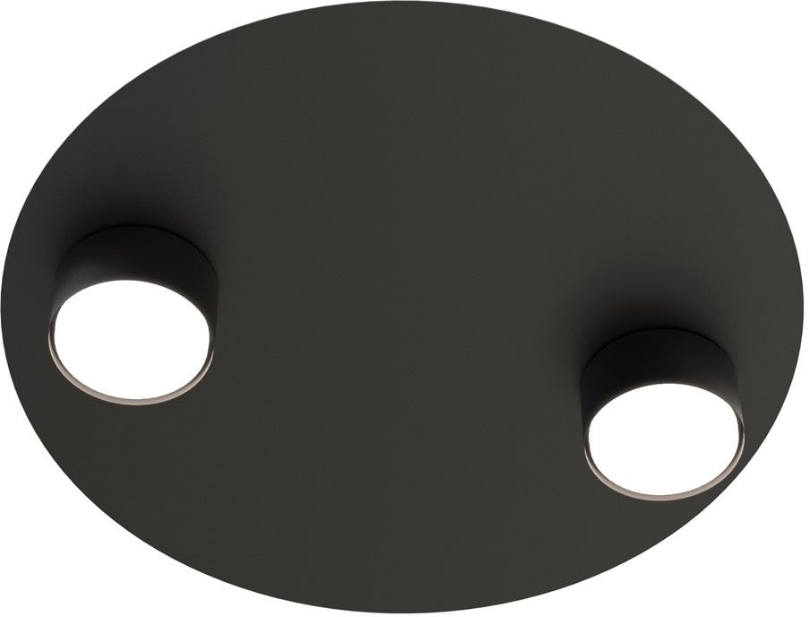 Emibig Bolx lámpara de techo 2x12 W negro 1441/2