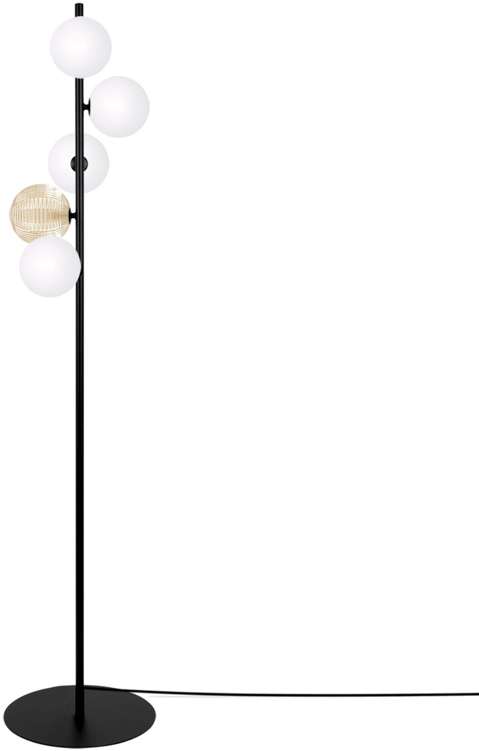 Kaja Saturno lámpara de pie 5x10 W blanco-negro-ámbar K-5696