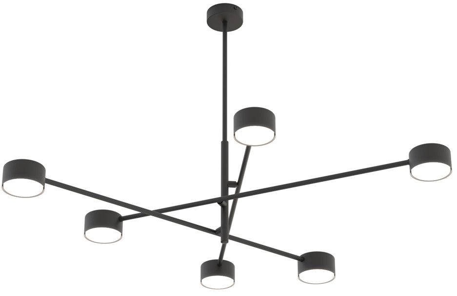 Emibig Natsu lámpara colgante 6x12 W negro 1444/6