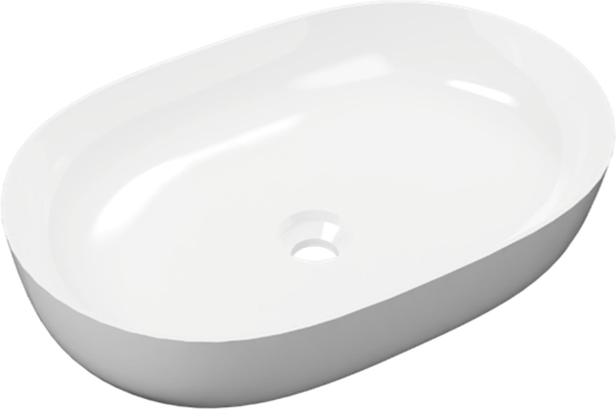 Actima Jima lavabo 51x36.5 cm oval sobre encimera blanco brillante CEAC.2001.510.WH