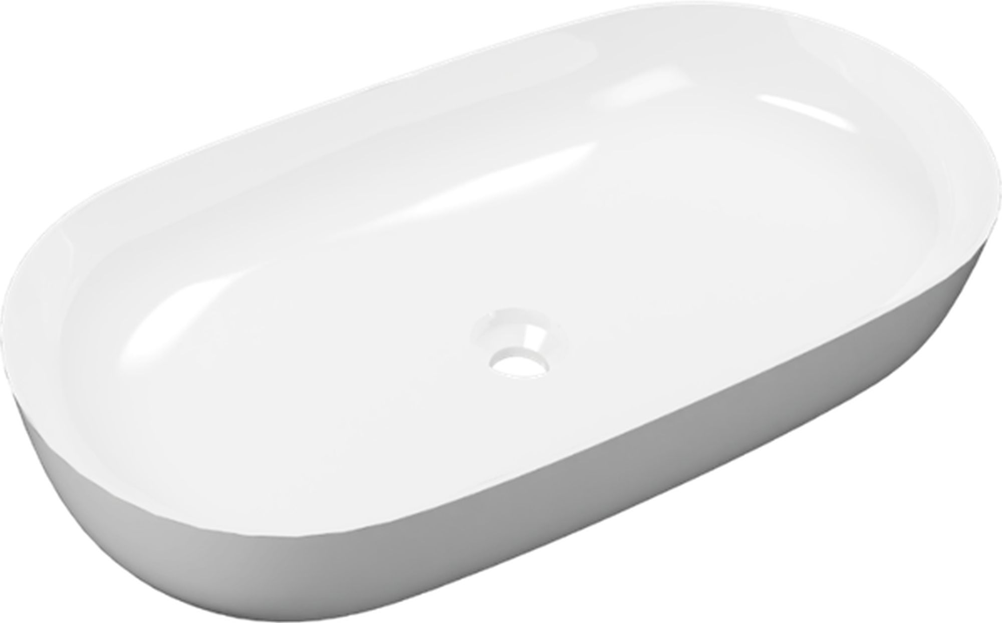 Excellent Jima lavabo 71x41 cm oval sobre encimera blanco CEAC.2001.710.WH