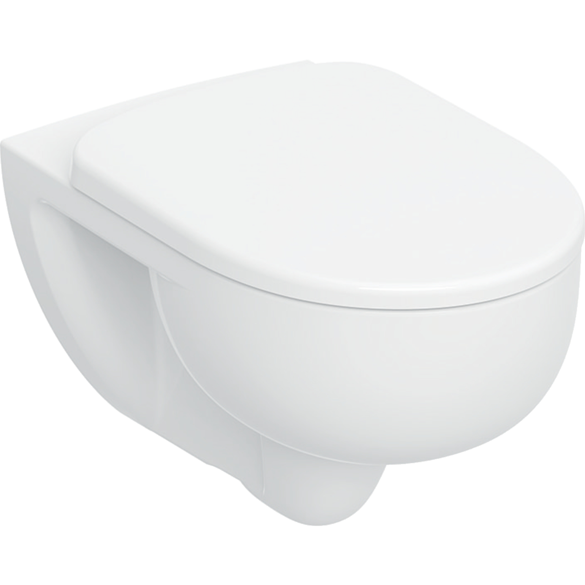 Geberit Selnova taza de inodoro con asiento de cierre suave suspendido sin reborde con descarga de remolino blanco brillante 503.083.00.1